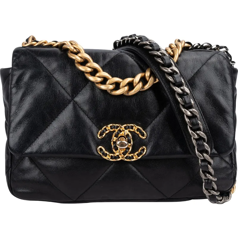 Chanel 19 Quilted Lambskin Single Flap Crossbody Bag