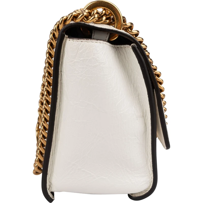 Fendi Blanco Patent Leather Kan U Flap Crossbody Bag