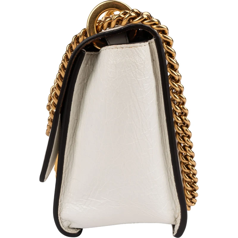 Fendi Blanco Patent Leather Kan U Flap Crossbody Bag