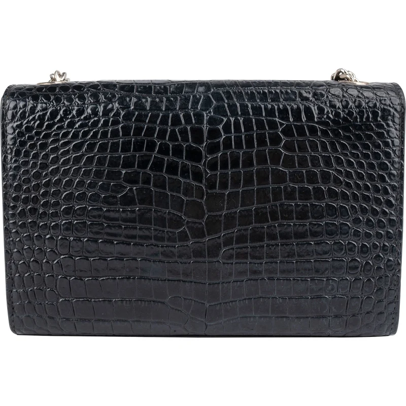 Yves Saint Laurent Croc-Embossed Leather Kate Tassel Crossbody Bag