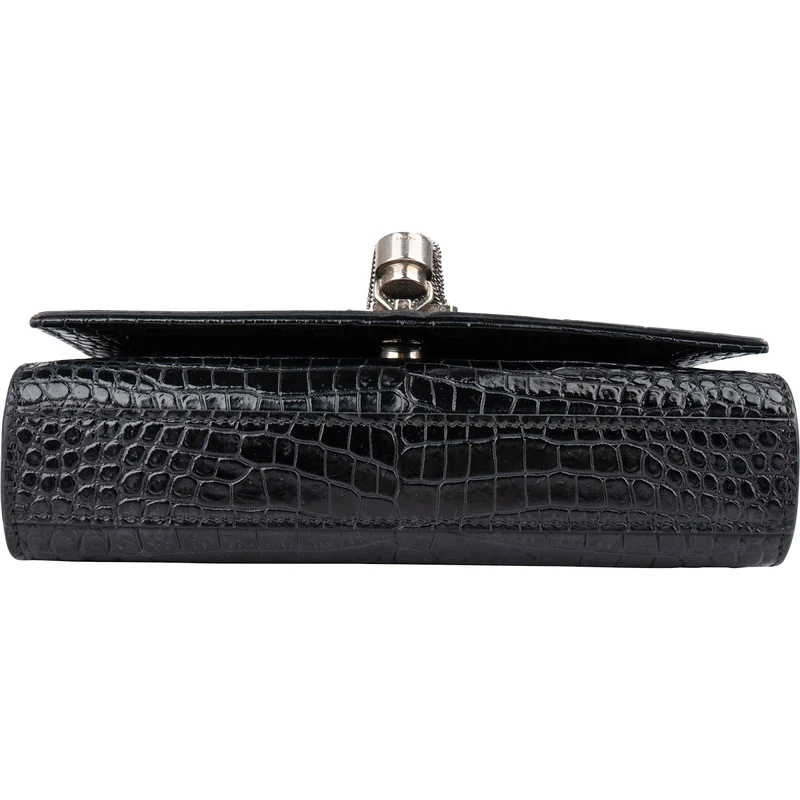 Yves Saint Laurent Croc-Embossed Leather Kate Tassel Crossbody Bag
