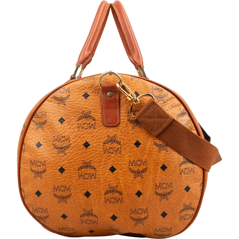 MCM Monogram Visetos Boston 50 Travel Bag
