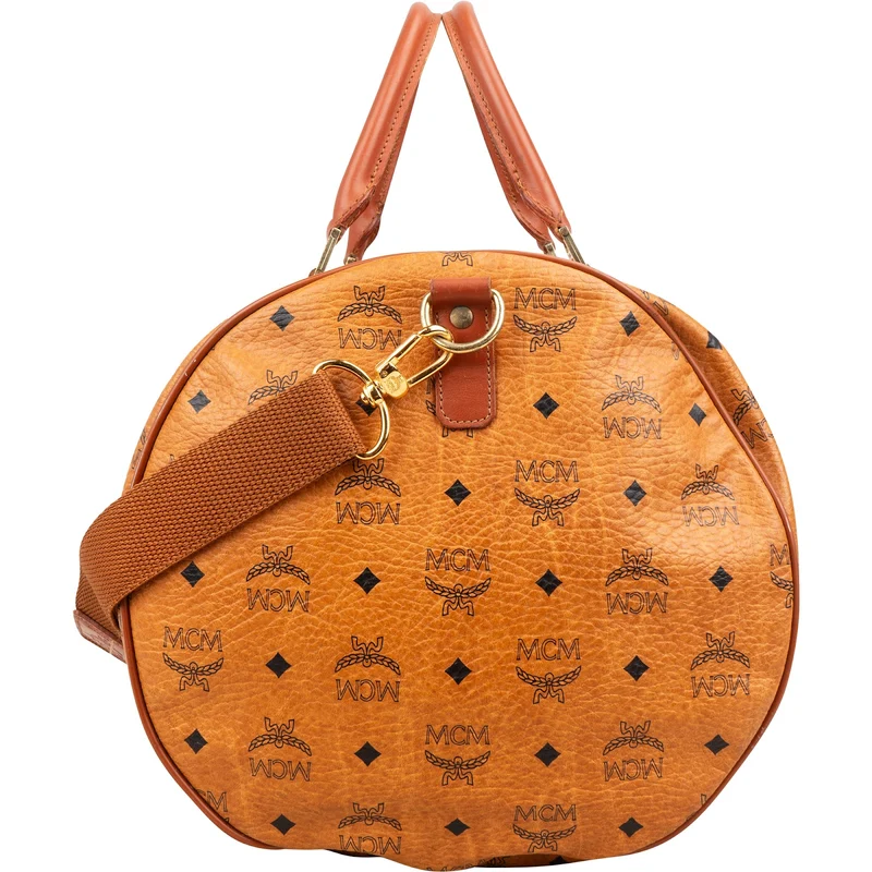 MCM Monogram Visetos Boston 50 Travel Bag