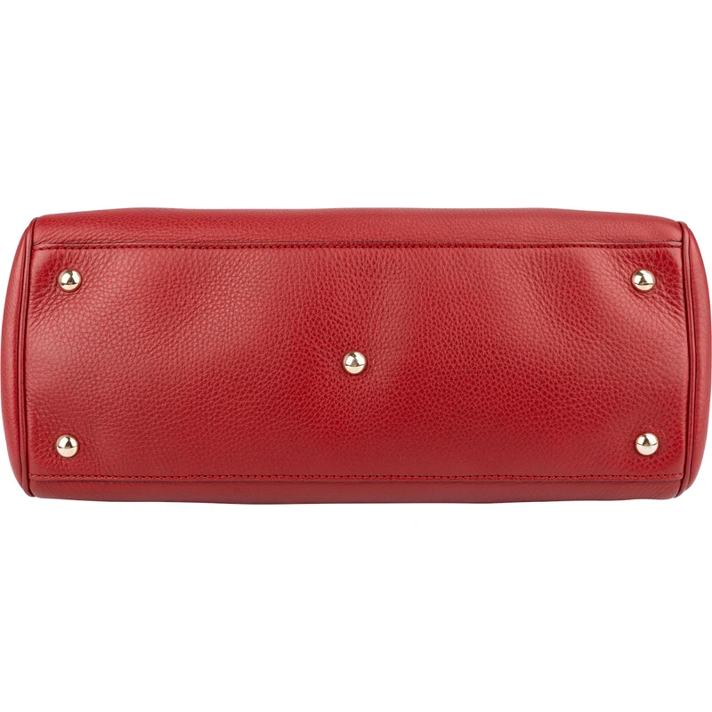 Gucci Grained Leather Bamboo Handle Tote Handbag