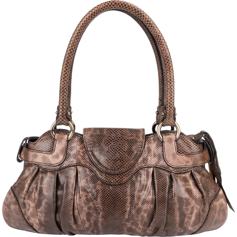 Salvatore Ferragamo Python Marisa Satchel Shoulder Bag