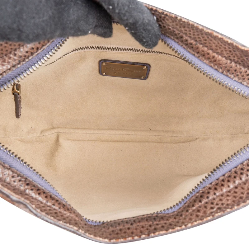 Salvatore Ferragamo Python Marisa Satchel Shoulder Bag