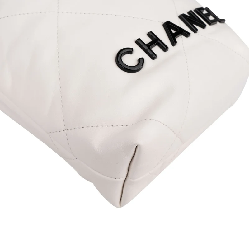 Chanel 22 Quilted Stitched Lambskin Small Drawstring Crossbody Handbag