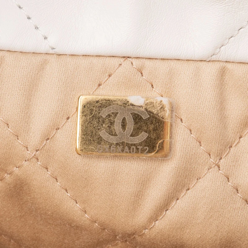 Chanel 22 Quilted Stitched Lambskin Small Drawstring Crossbody Handbag