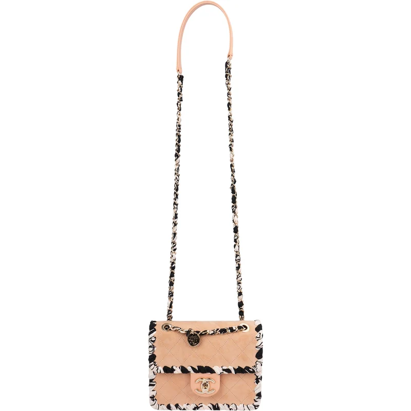 Chanel Stitching Suede Mini Rectangular Single Flap Crossbody Bag