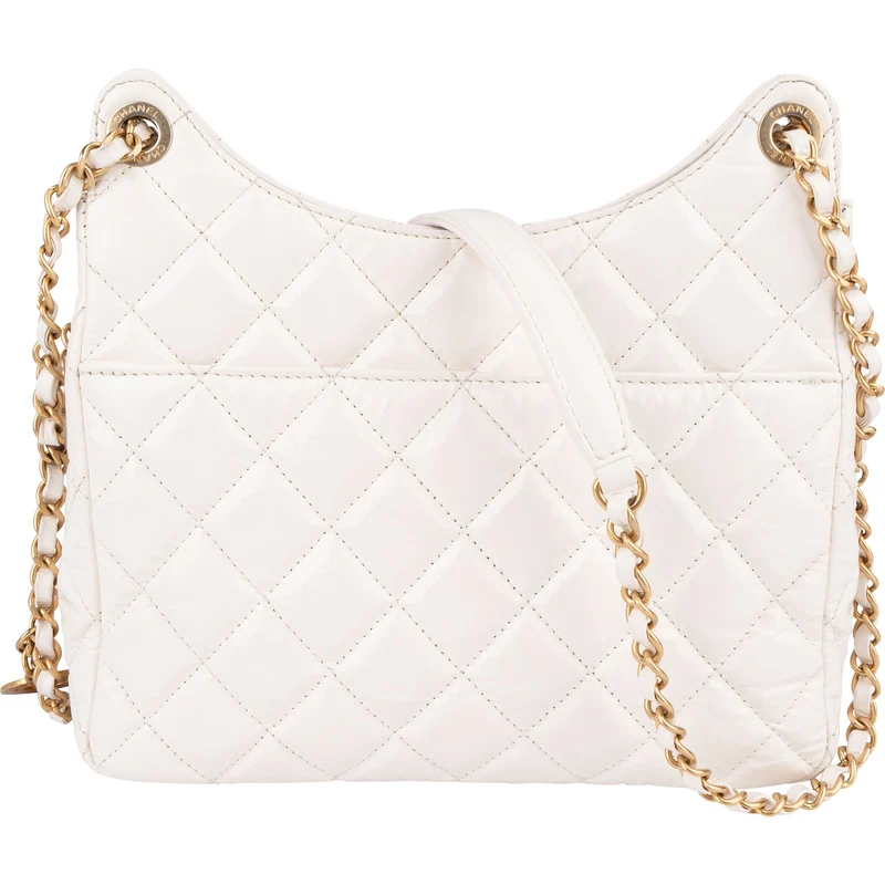 Chanel Quilted Leather Small Wavy CC Crossbody Bag
