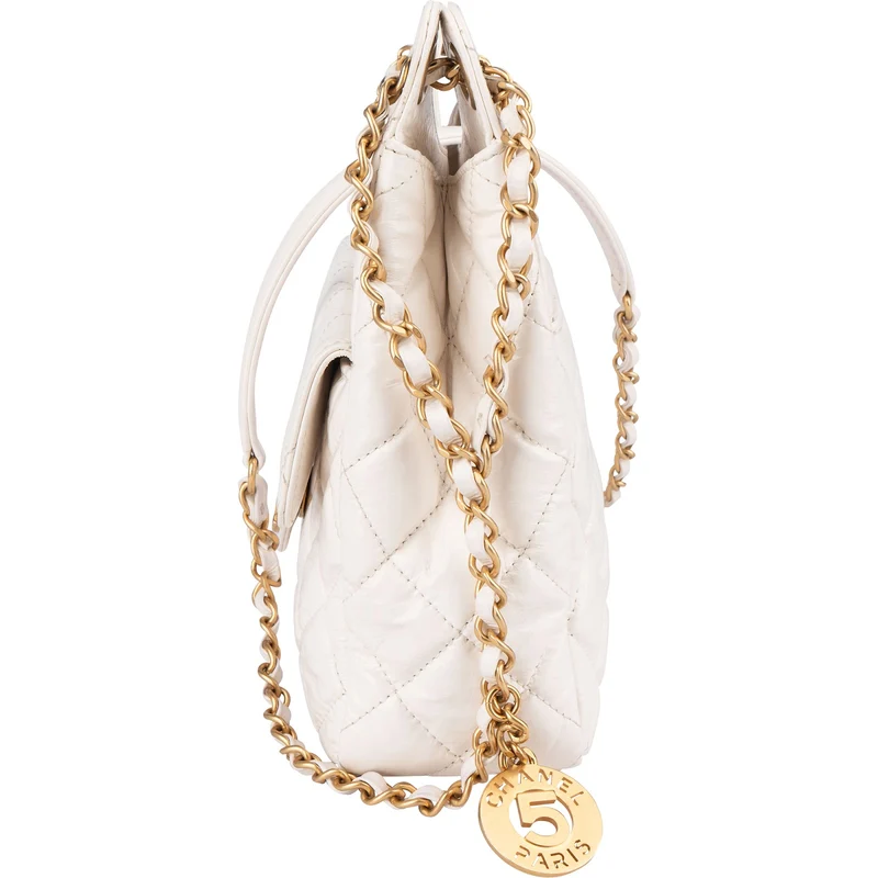 Chanel Quilted Leather Small Wavy CC Crossbody Bag