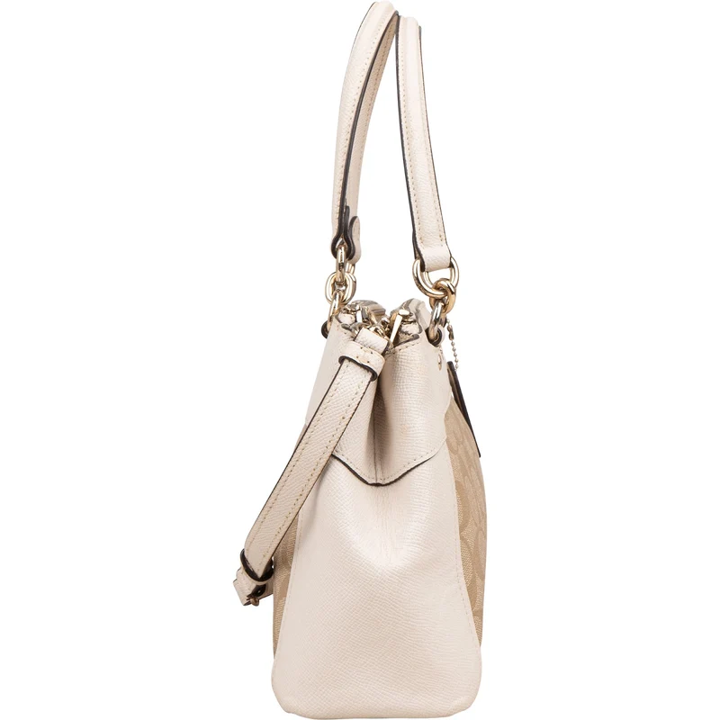Coach Monogram Signature Canvas Prairie Satchel Handbag