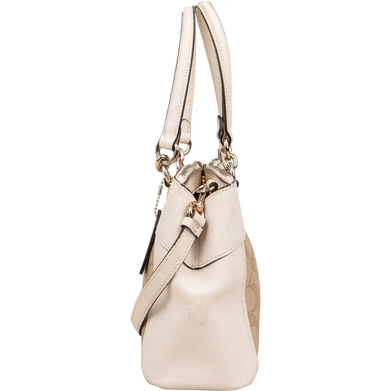Coach Monogram Signature Canvas Prairie Satchel Handbag