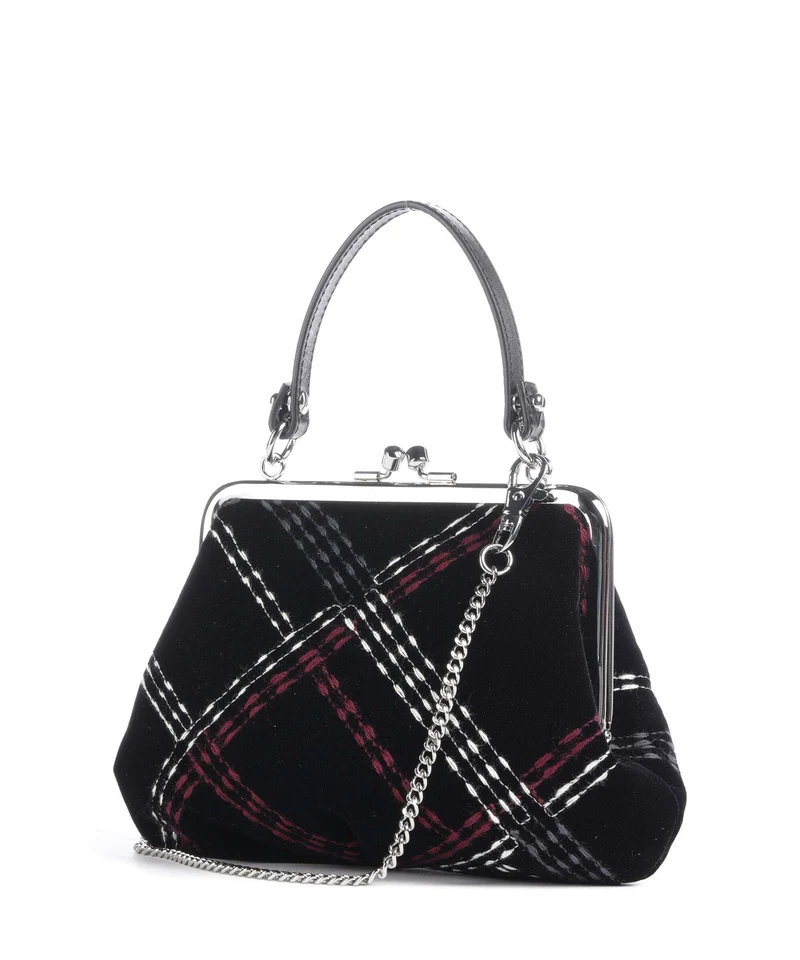 Vivienne Westwood Granny Frame Velvet Check Handtasche black/multicolor