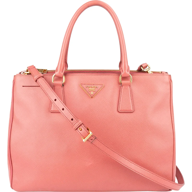 Prada Pink Saffiano Leather Galleria Handbag