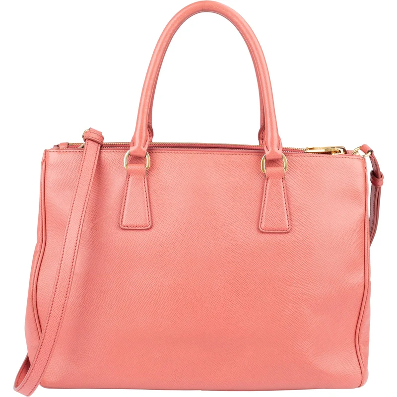 Prada Pink Saffiano Leather Galleria Handbag