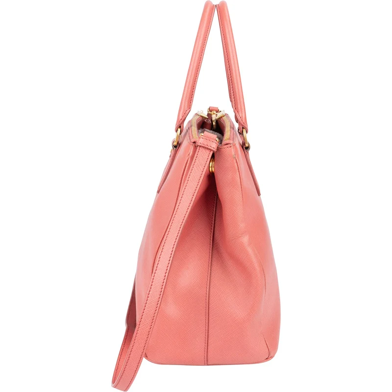 Prada Pink Saffiano Leather Galleria Handbag