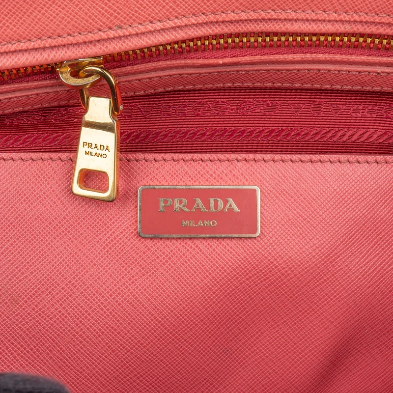 Prada Pink Saffiano Leather Galleria Handbag