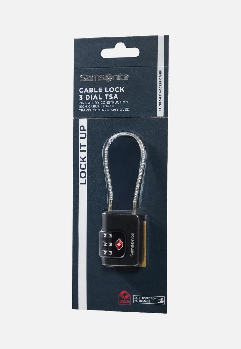 Cablelock 3 Dial TSA Black - Lock-Onesize