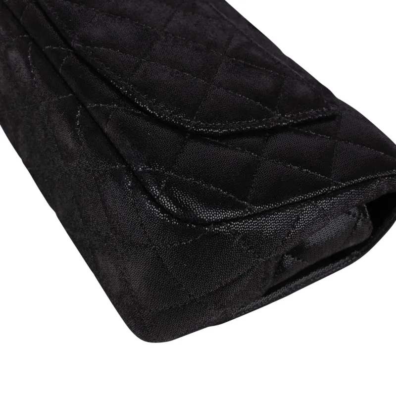 Chanel Quilted Glitter Metallic Suede Crystal-Embelished CC Small Single Flap Shoulder Bag