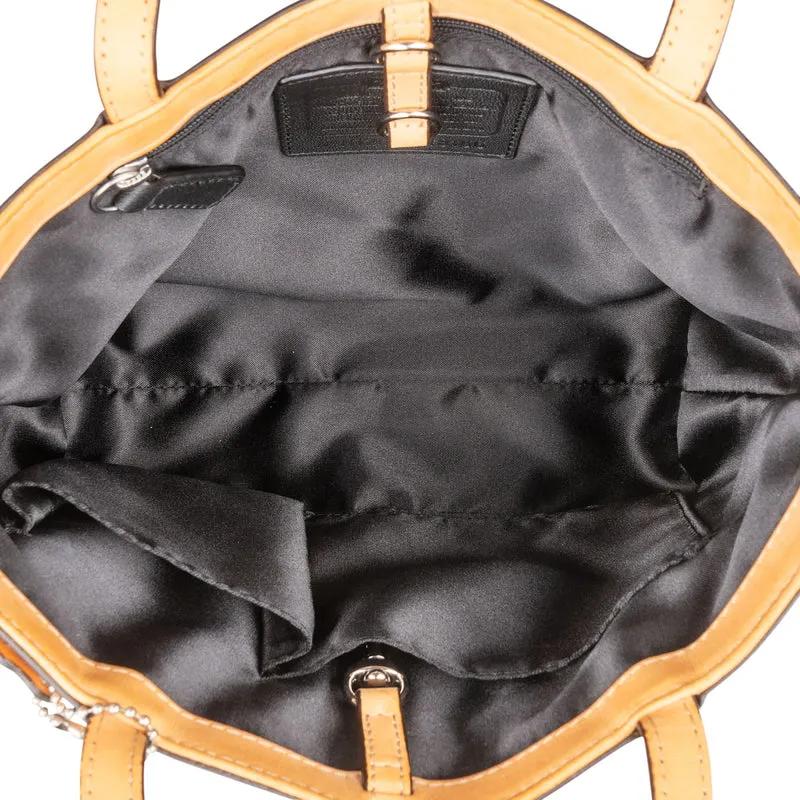 Coach Monogram Embossed Patent Leather Signature C Tote Handbag