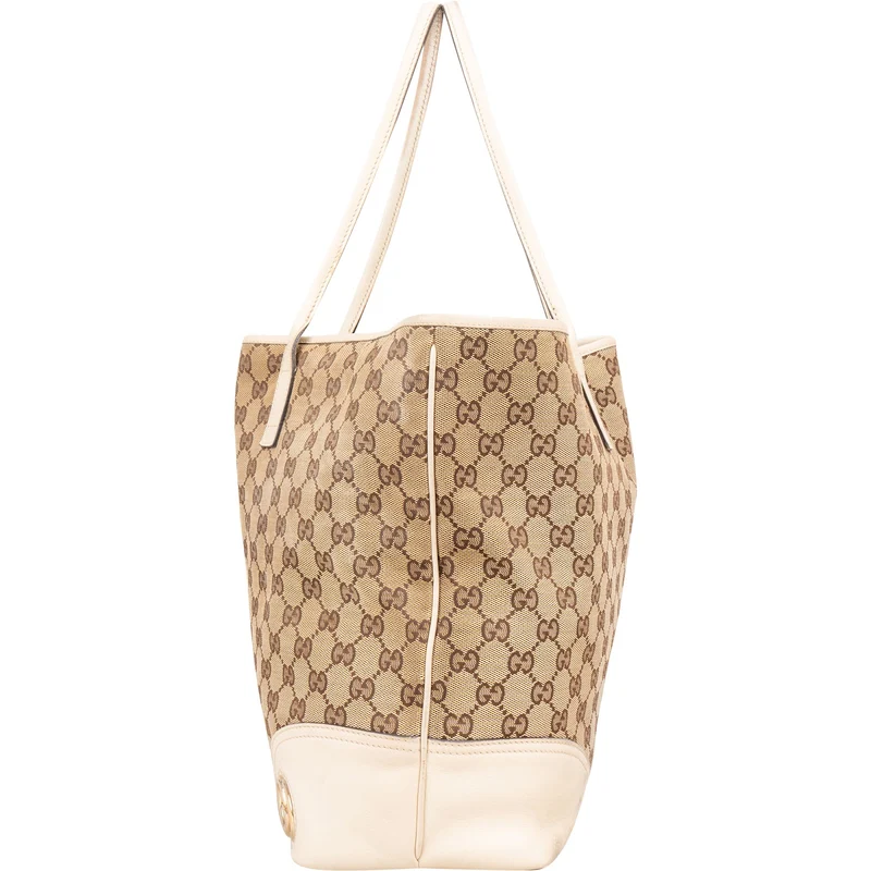 Gucci Monogram GG Canvas New Britt Tote Shoulder Bag