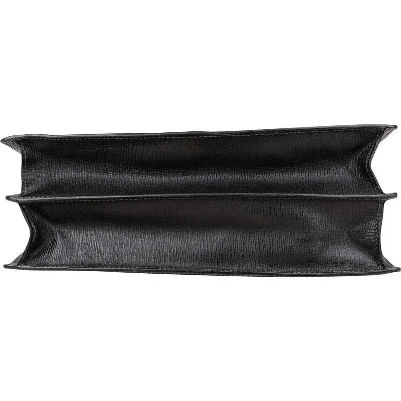 Salvatore Ferragamo Grained Leather Briefcase Handbag