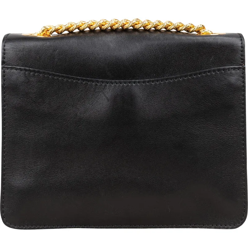 Moschino Leather Lettering Emblem Crossbody Bag