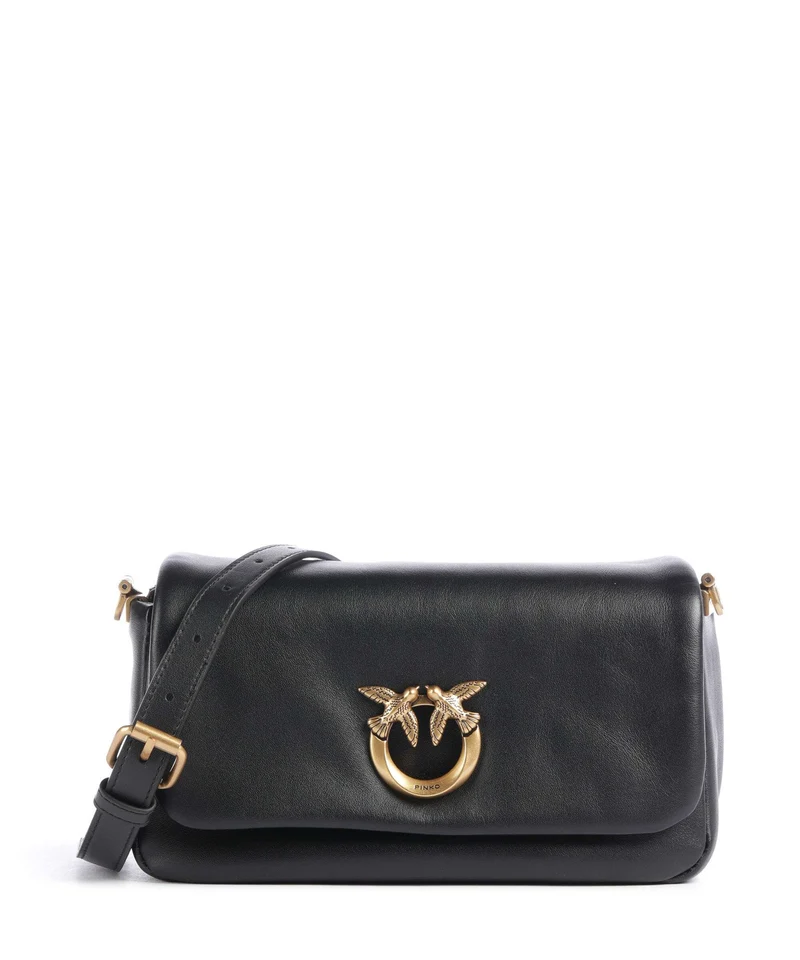 Pinko Click Soft Horizontal Mini Umhängetasche nero/antique gold