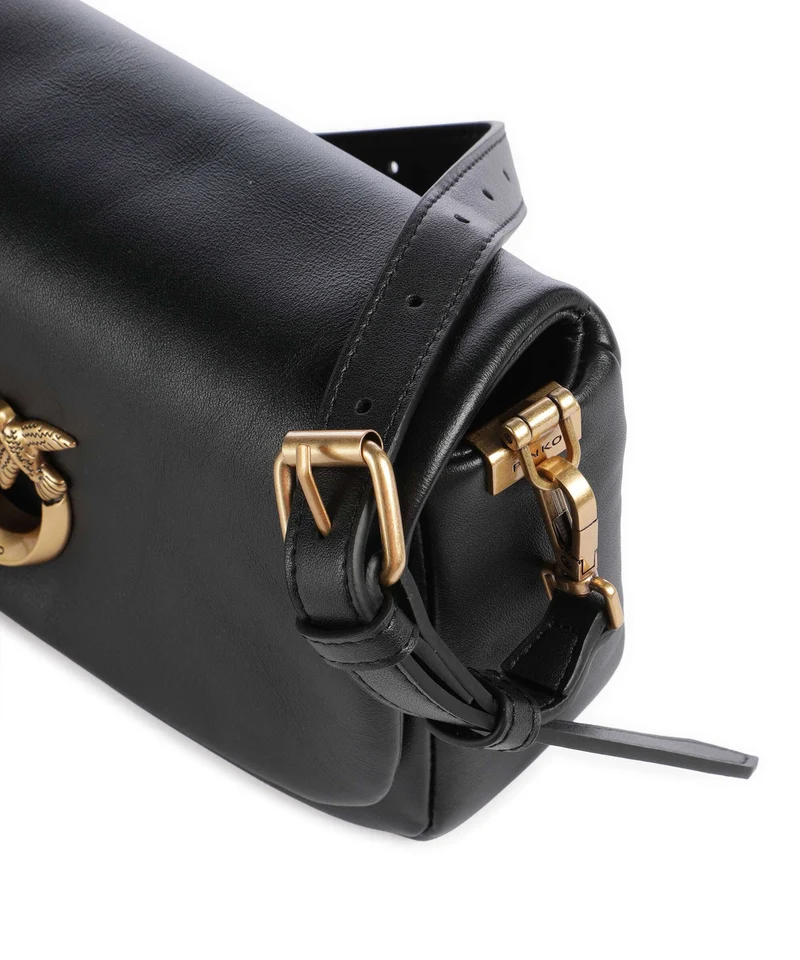 Pinko Click Soft Horizontal Mini Umhängetasche nero/antique gold