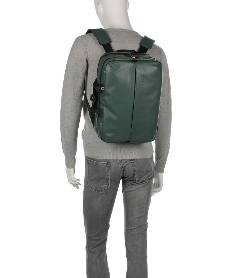 Mandarina Duck Coated Rucksack-Tasche deep green