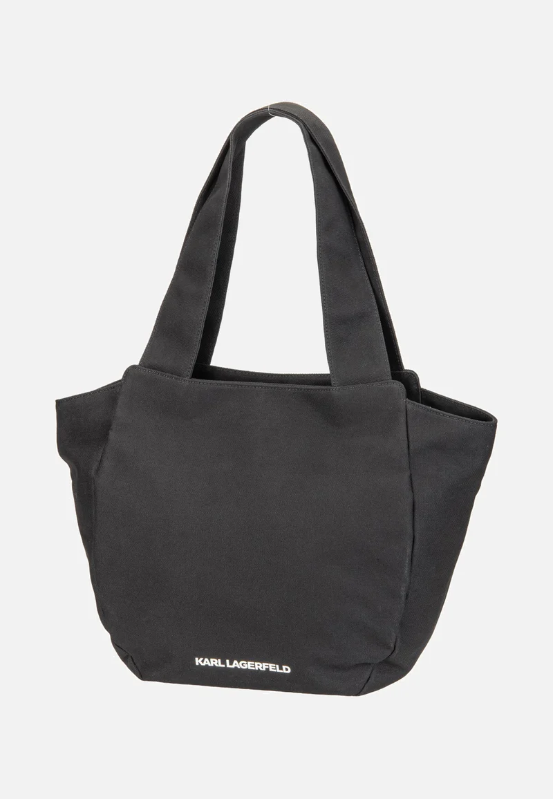 K/Signature Ruffled Logo Shopper Black - Shopper