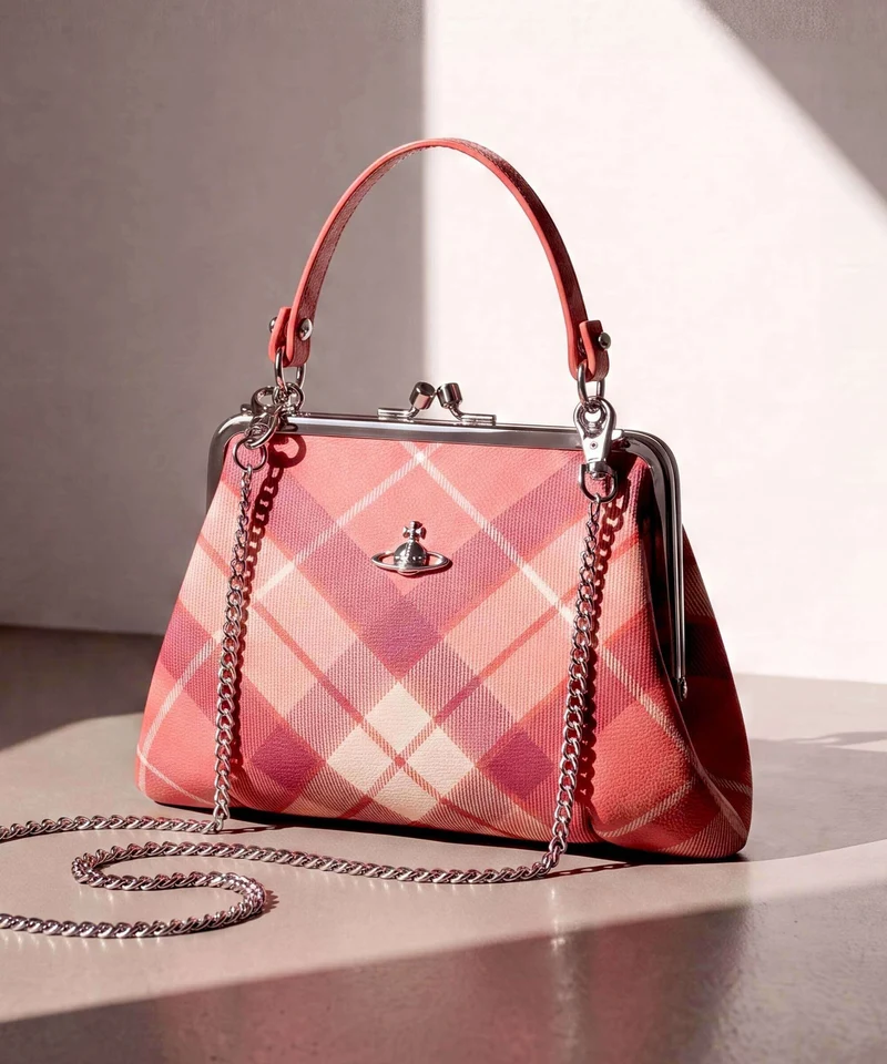 Vivienne Westwood Granny Frame Buccia D'Arancia Handtasche fraser pink