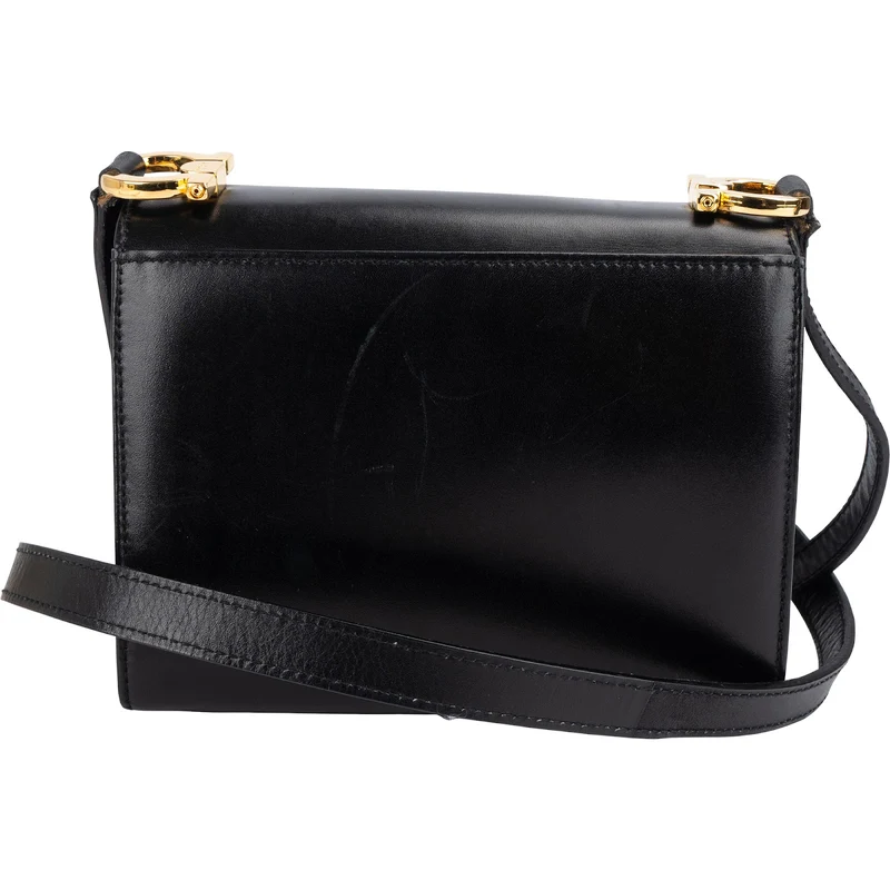 Salvatore Ferragamo Leather Gancini Mini Flap Crossbody Bag