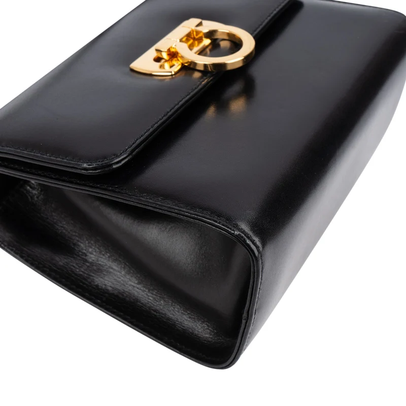 Salvatore Ferragamo Leather Gancini Mini Flap Crossbody Bag