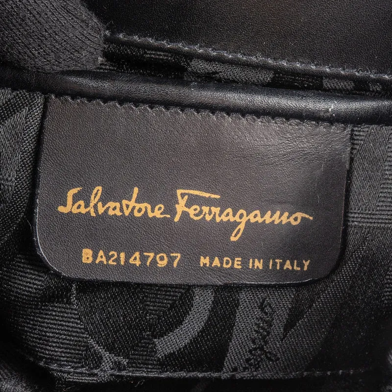 Salvatore Ferragamo Leather Gancini Mini Flap Crossbody Bag