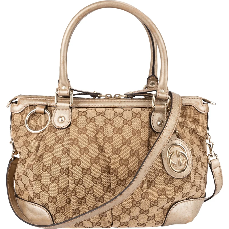 Gucci Monogram GG Canvas Sukey Satchel Handbag