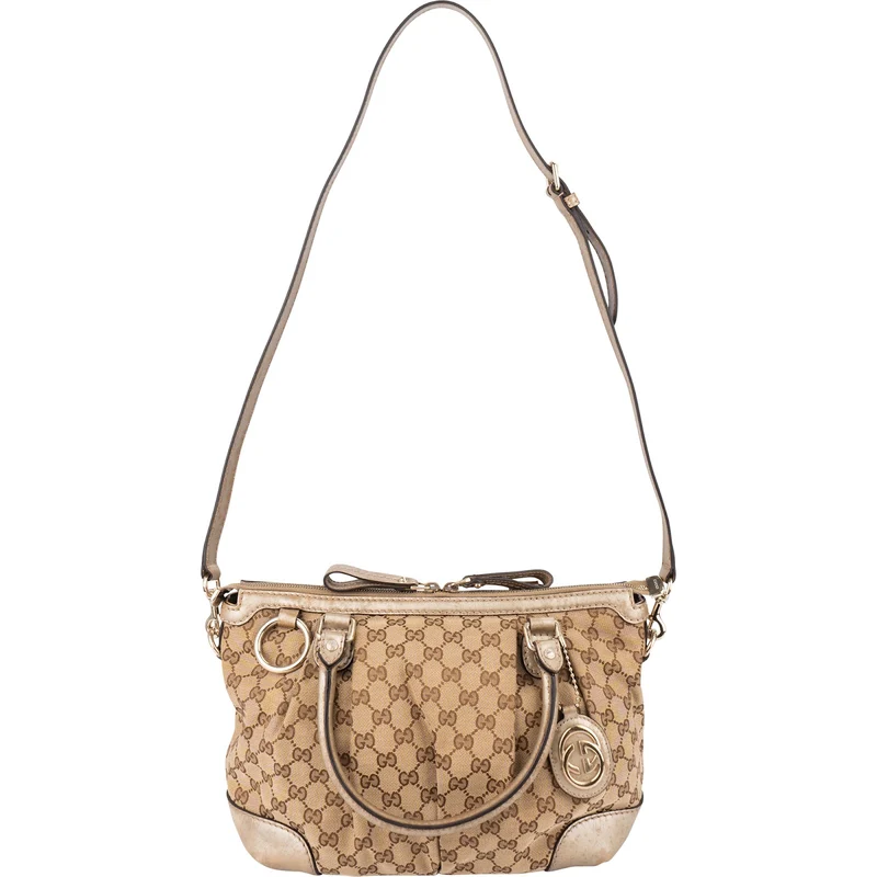 Gucci Monogram GG Canvas Sukey Satchel Handbag
