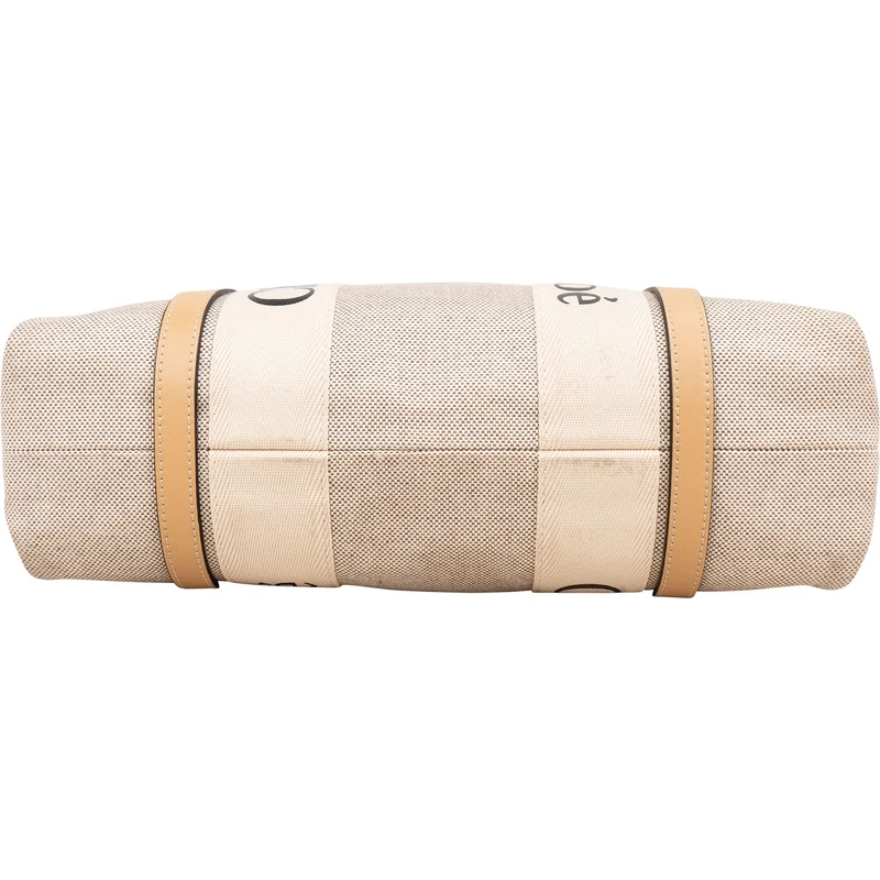 Chloé Canvas Medium Woody Tote Shoulder Bag