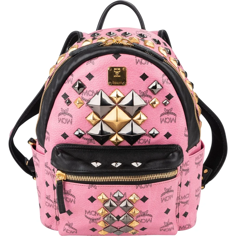 MCM Monogram Visetos Stark Mini Studded Backpack