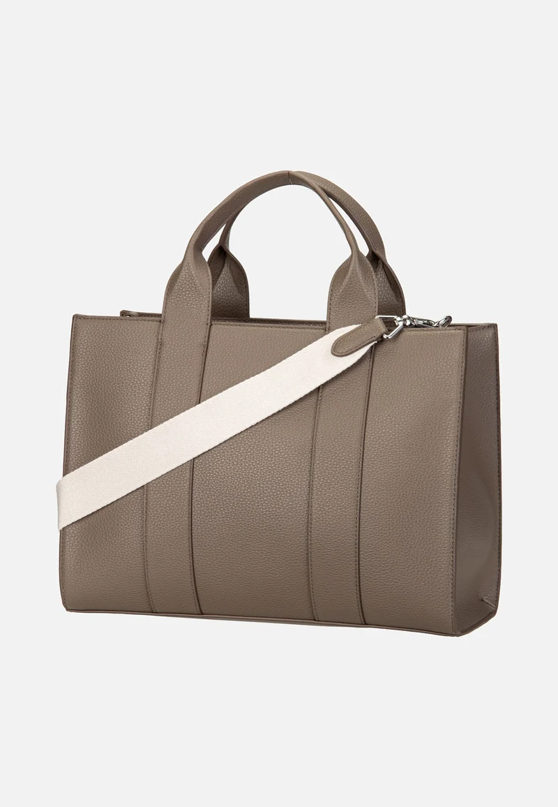 K/RSG MD Square Tote Pebbled Emb Dark Taupe - Tote Bag