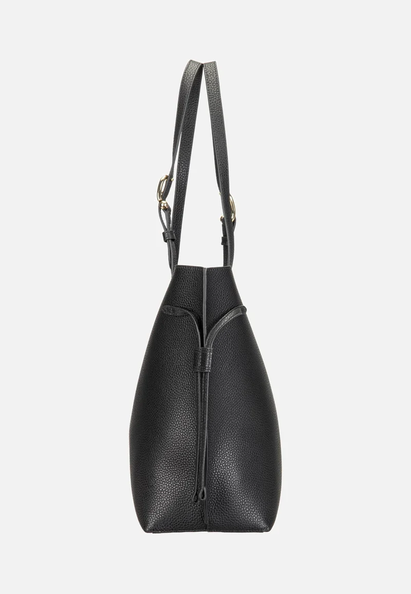 Ava L Tote W/Zip Nero+Nero - Shopper