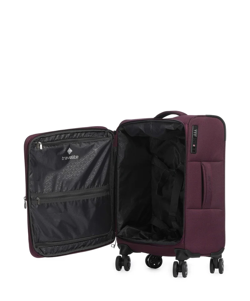 Travelite Cubis 4-Rollen Trolley berry