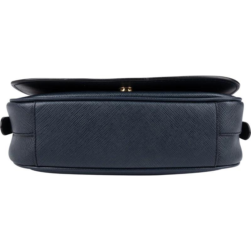 Prada Blue Saffiano Leather Shoulder Crossbody Bag