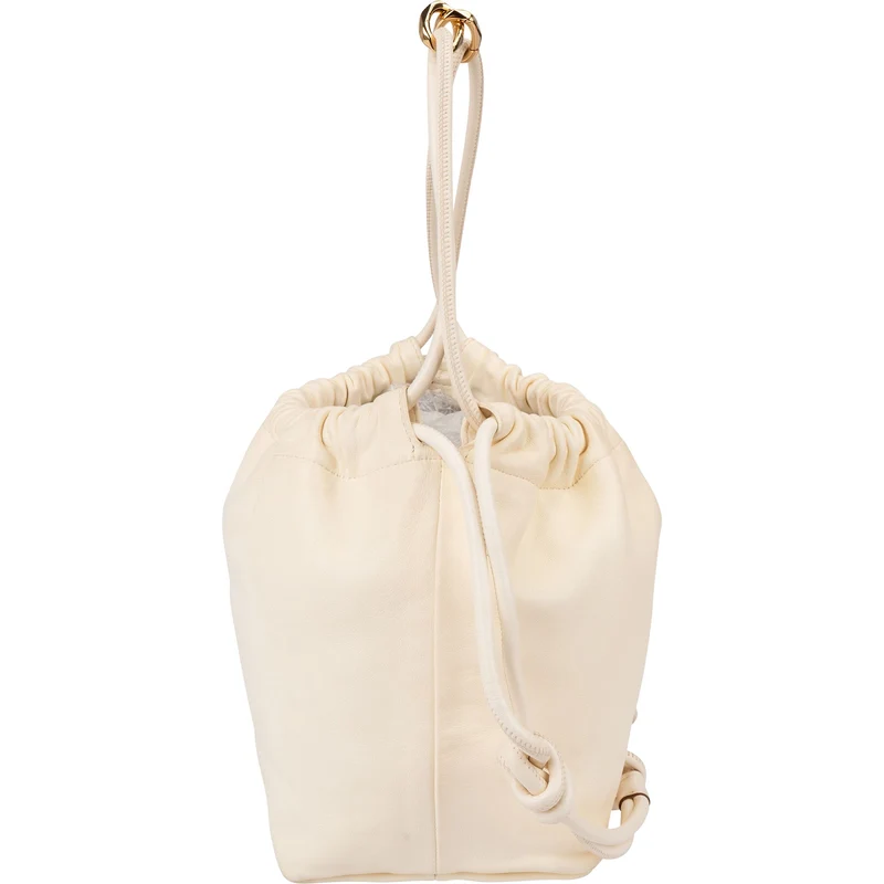 Valentino Garavani Nappa Leather VLogo Small Drawstring Shoulder Handbag