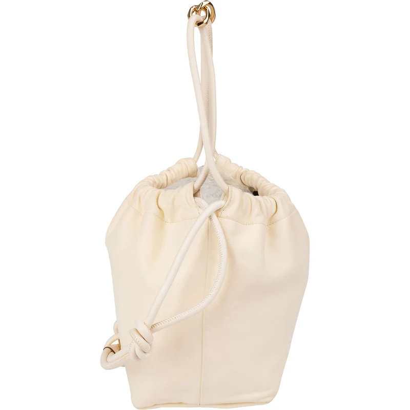 Valentino Garavani Nappa Leather VLogo Small Drawstring Shoulder Handbag