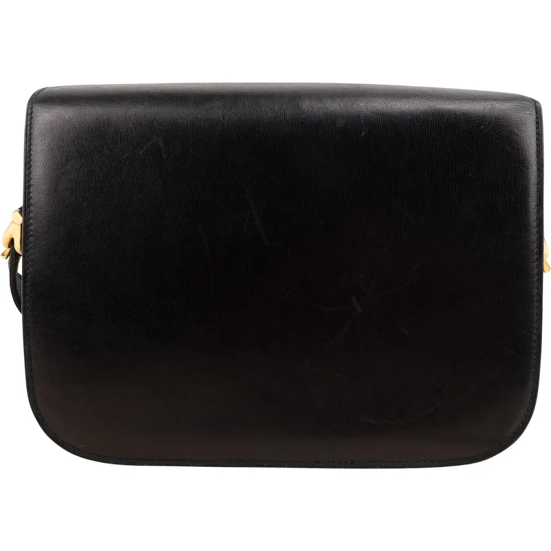 Celine Boxcalf Leather Horse Carriage Triomphe Shoulder Bag