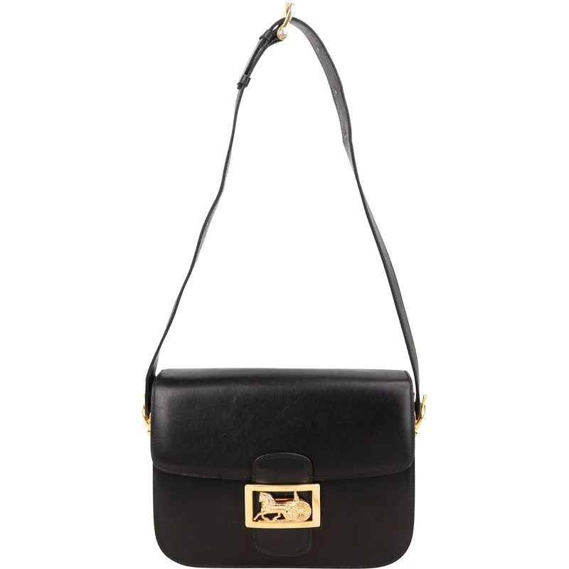 Celine Boxcalf Leather Horse Carriage Triomphe Shoulder Bag