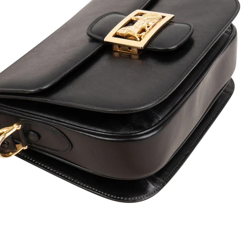 Celine Boxcalf Leather Horse Carriage Triomphe Shoulder Bag