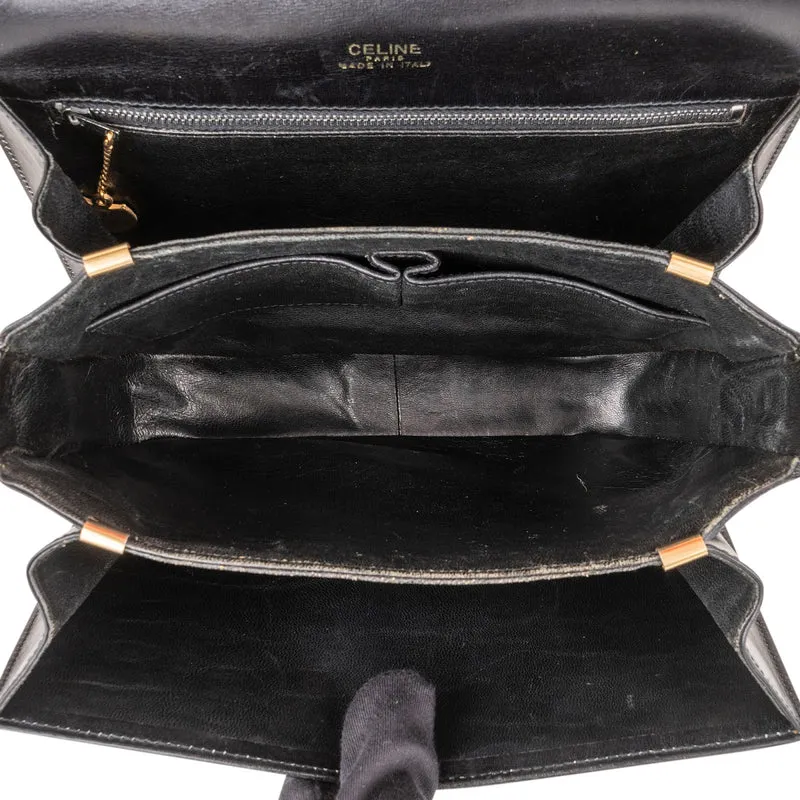 Celine Boxcalf Leather Horse Carriage Triomphe Shoulder Bag
